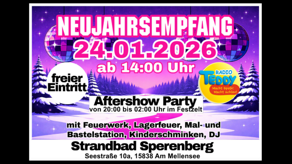 Radio TEDDY vor Ort beim Neujahrsempfang im Strandbad Sperenberg