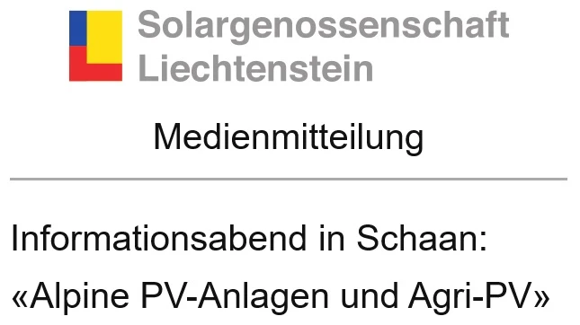 Informationsabend in Schaan: «Alpine PV-Anlagen und Agri-PV» , © ZVG Informationsabend in Schaan: «Alpine PV-Anlagen und Agri-PV» , © ZVG