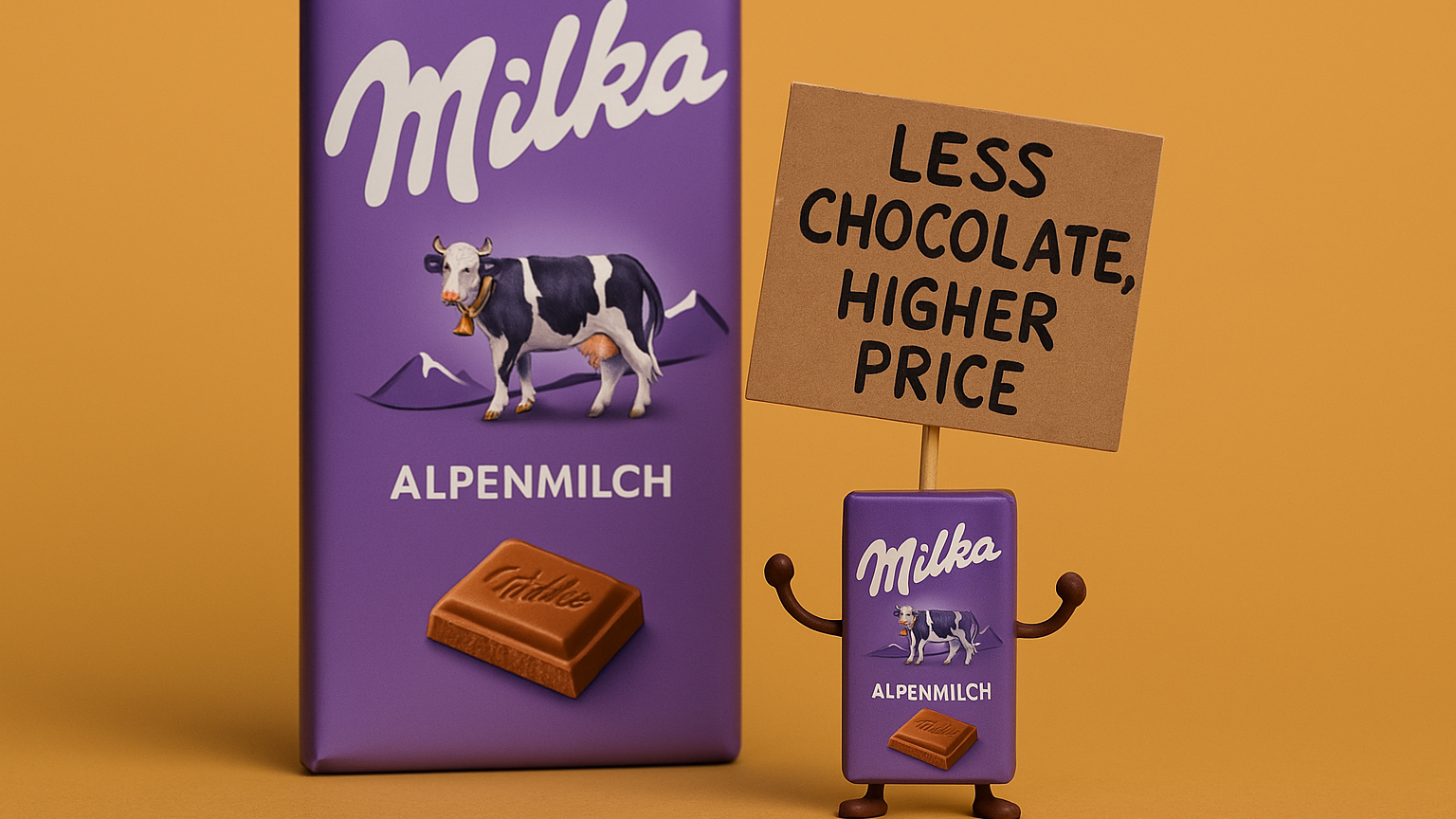 Milka Olay Oldu! Çikolata Küçüldü, Fiyatı Zıpladı, © Yapay Zeka