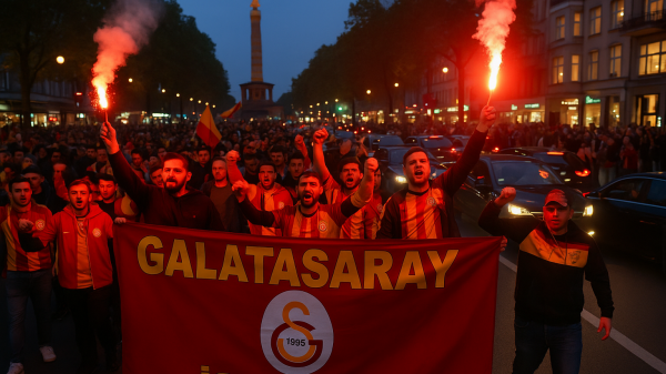 Galatasaraylı Taraftarlar Meydanlarda!, © Sembol Resim: ChatGPT