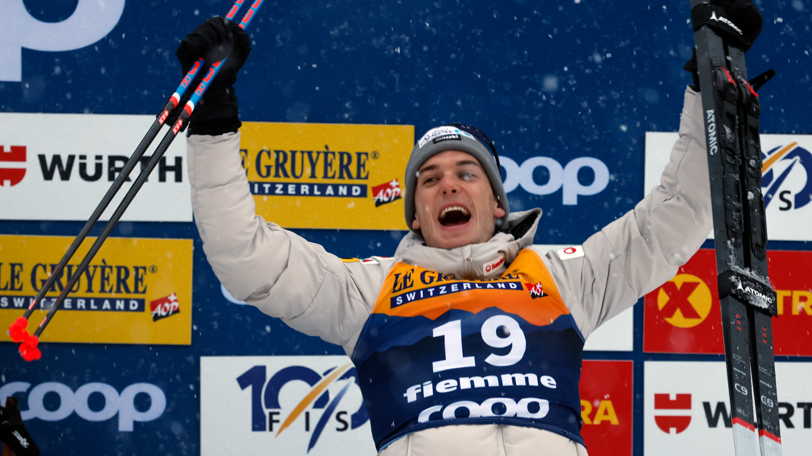 Exploit von Langläufer Cyril Fähndrich, © Bild: Keystone