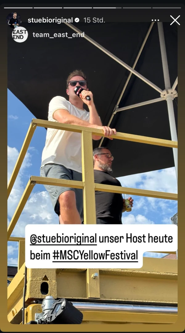 Stübi als Moderator auf dem MSC Yellow Festival, © Christian Stübinger Stübi als Moderator auf dem MSC Yellow Festival, © Christian Stübinger