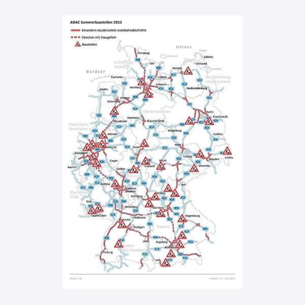 Sommerbaustellen 2023, © Foto: ADAC Sommerbaustellen 2023, © Foto: ADAC
