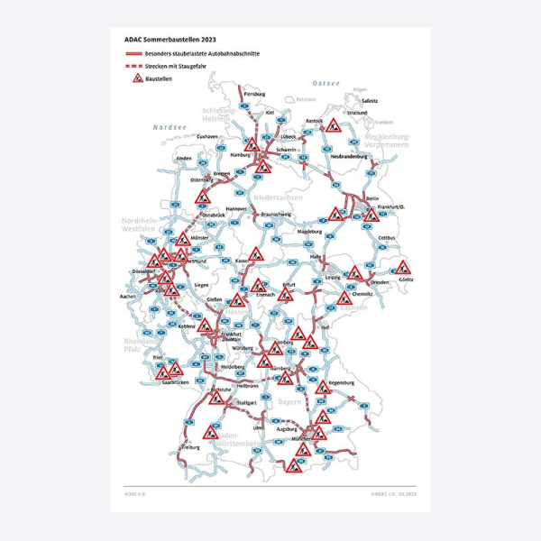 Sommerbaustellen 2023, © Foto: ADAC