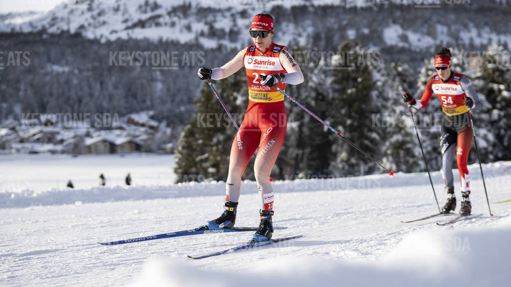 Nadine Fähndrich in Cogne auf dem Podest, © Keystone