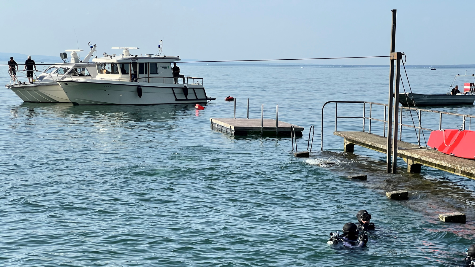 Suchaktion nach Badeunfall in Rorschach, © Kantonspolizei St. Gallen