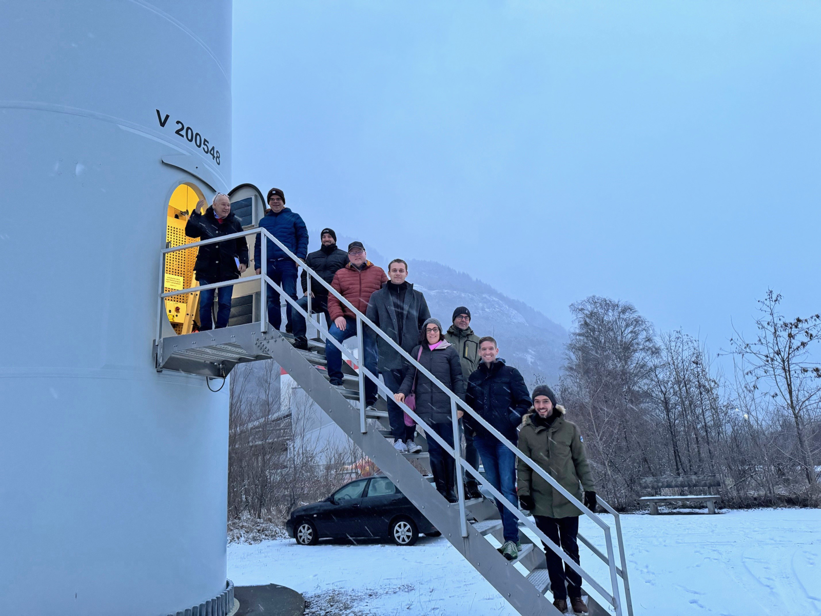Ruggeller Gemeinderat besucht Windkraftanlage bei Chur, © Gemeinde Ruggell