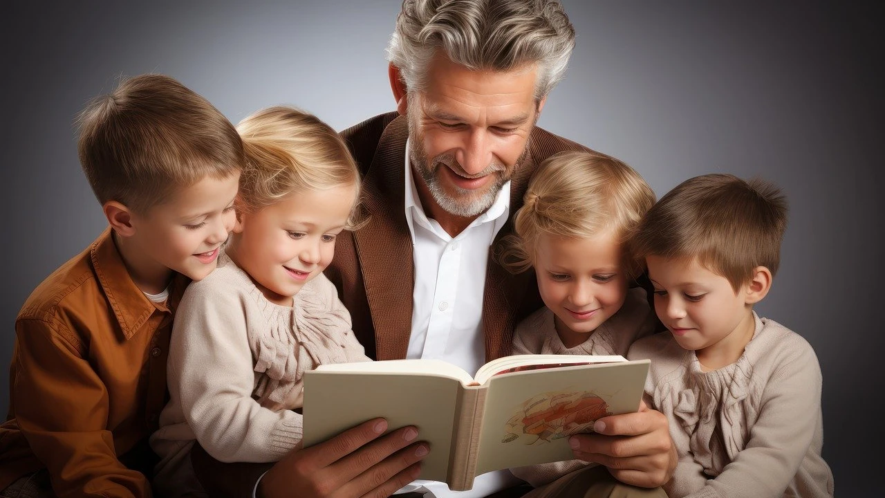 Vater mit Kindern, © Pixabay Vater mit Kindern, © Pixabay