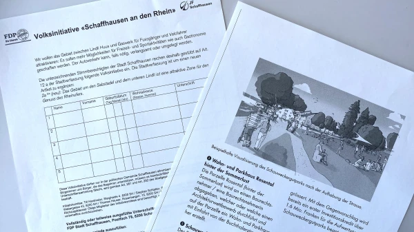 Rheinufer: Das wollen Initiative und Gegenvorschlag, © Bild: Radio Munot Rheinufer: Das wollen Initiative und Gegenvorschlag, © Bild: Radio Munot