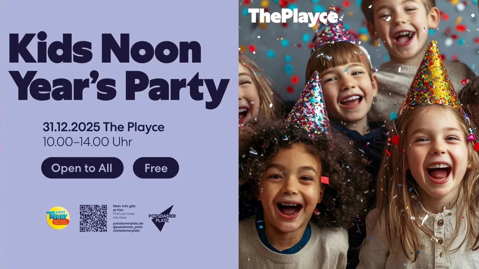 Radio TEDDY vor Ort zur Kids Noon Year's Party im THE PLAYCE am Potsdamer Platz Radio TEDDY vor Ort zur Kids Noon Year's Party im THE PLAYCE am Potsdamer Platz