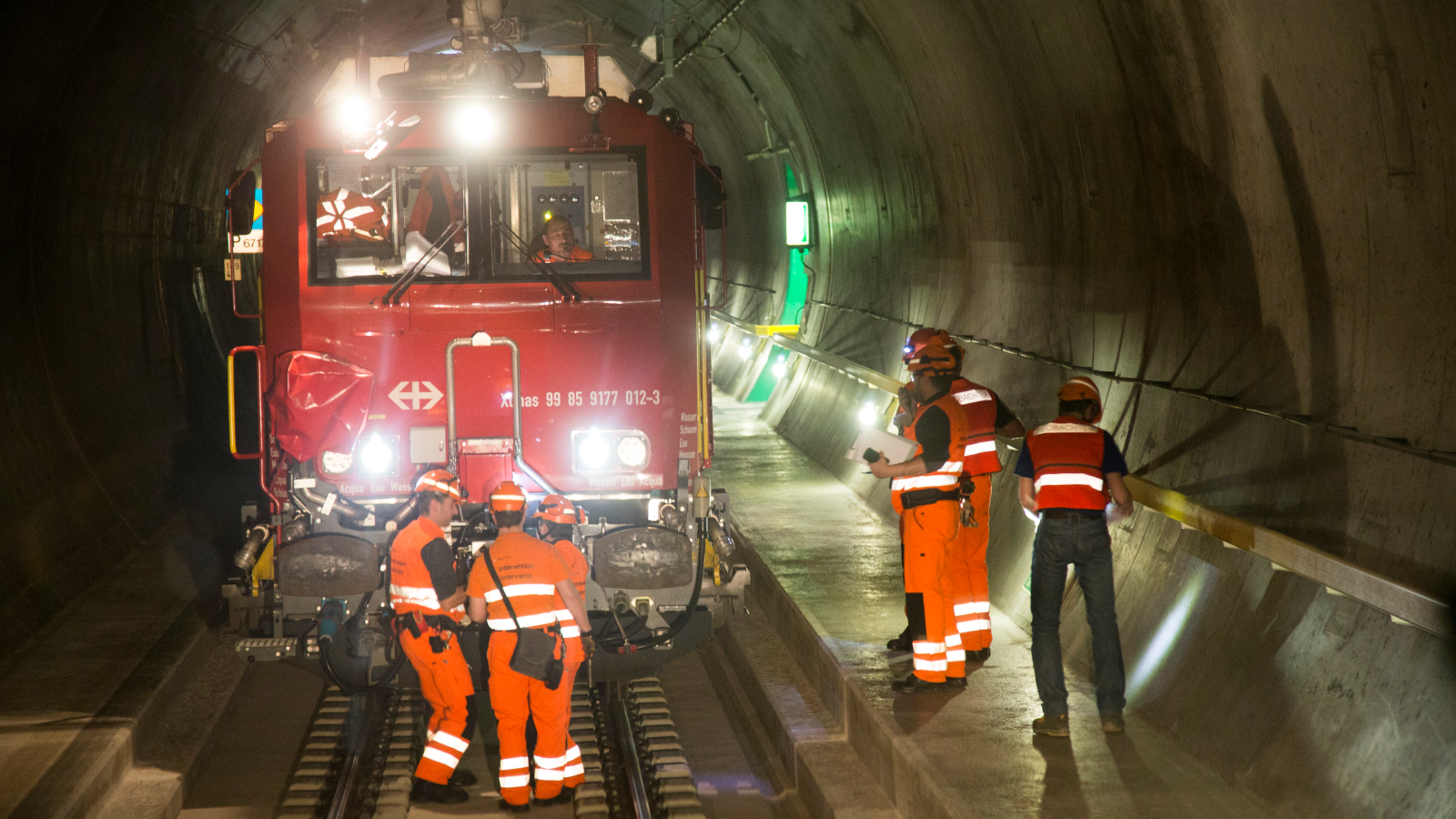 Gotthard Basistunnel ab 2. September wieder ganz offen, © Keystone / SBB / Gian Vaitl