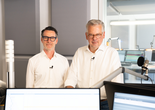 Meinrad Engeler, CEO SH POWER  und Thomas Fischer, CEO EKS AG  im Energietalk «Um WATT geht’s?», © Meier + Cie AG