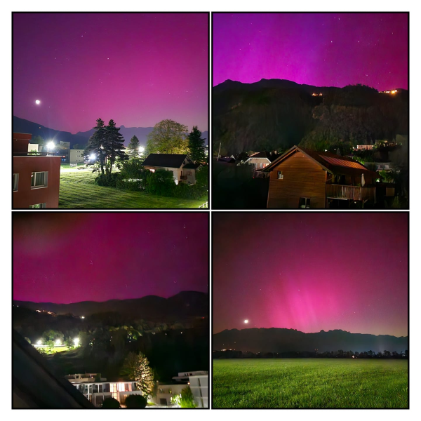 So schön waren die Polarlichter über Liechtenstein und der Region, © Hörerfoto
