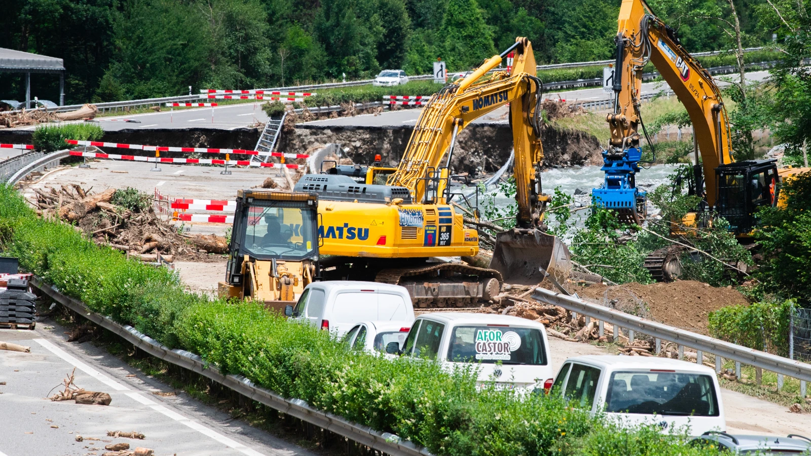 Keine Verhaltensänderung wegen Sperrung der A13, © KEYSTONE/Ti-Press/Samuel Golay Keine Verhaltensänderung wegen Sperrung der A13, © KEYSTONE/Ti-Press/Samuel Golay