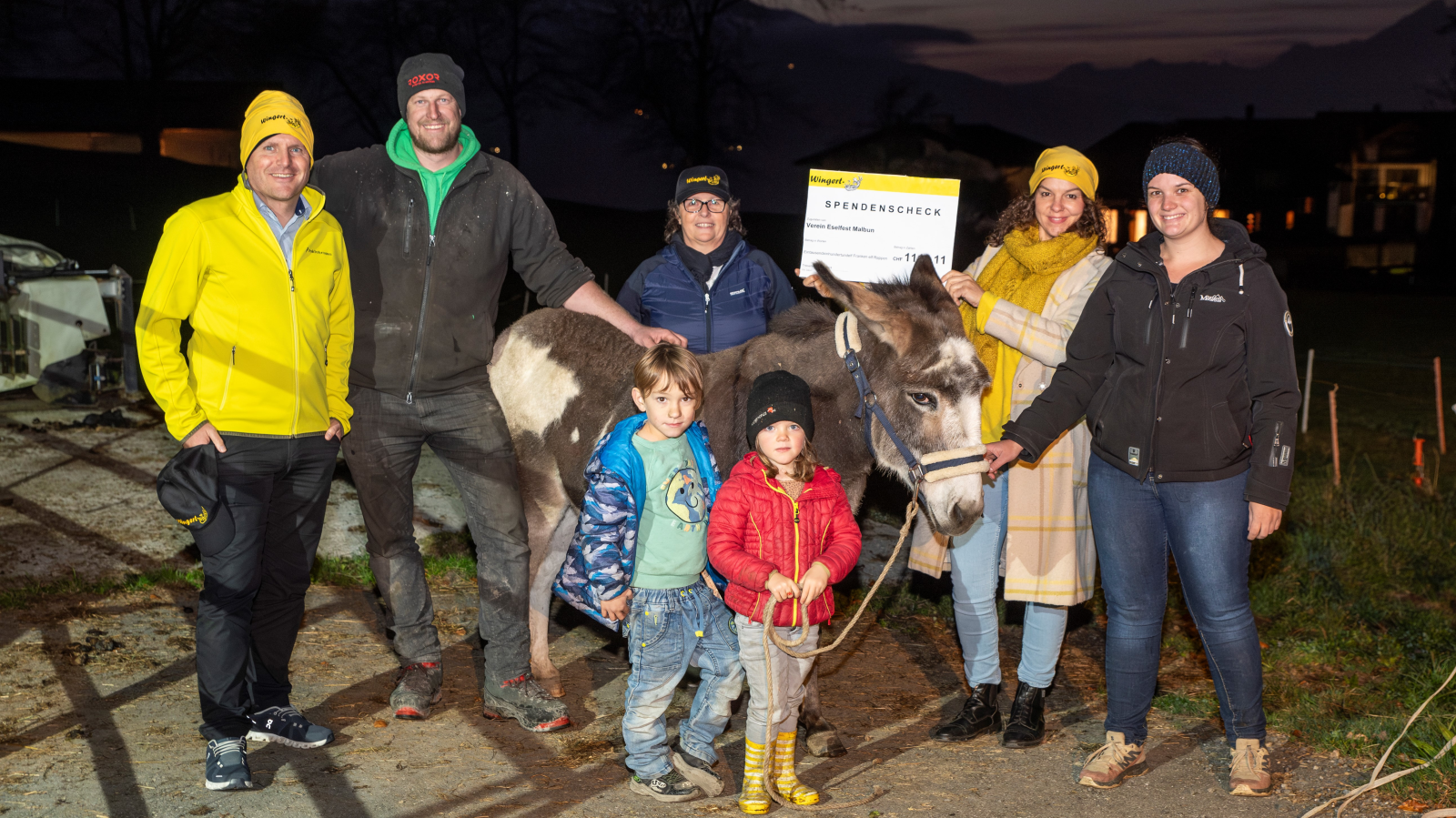 "Wingertesel" spendet 1111,11 Franken an Eselfest, © Wingertesel