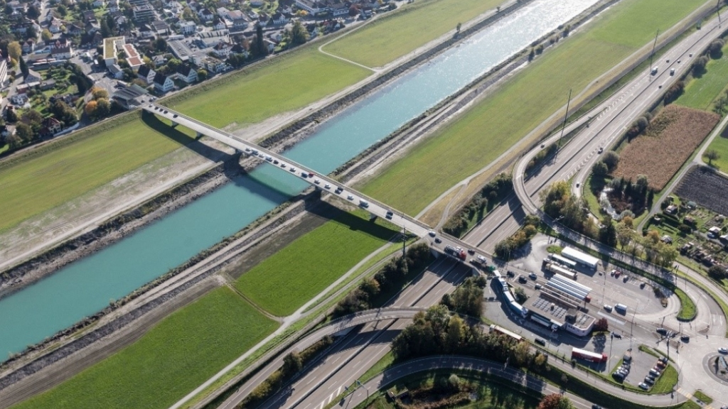 Rheinbrücke wird mit Sensoren überwacht, © Foto: Keystone/SDA