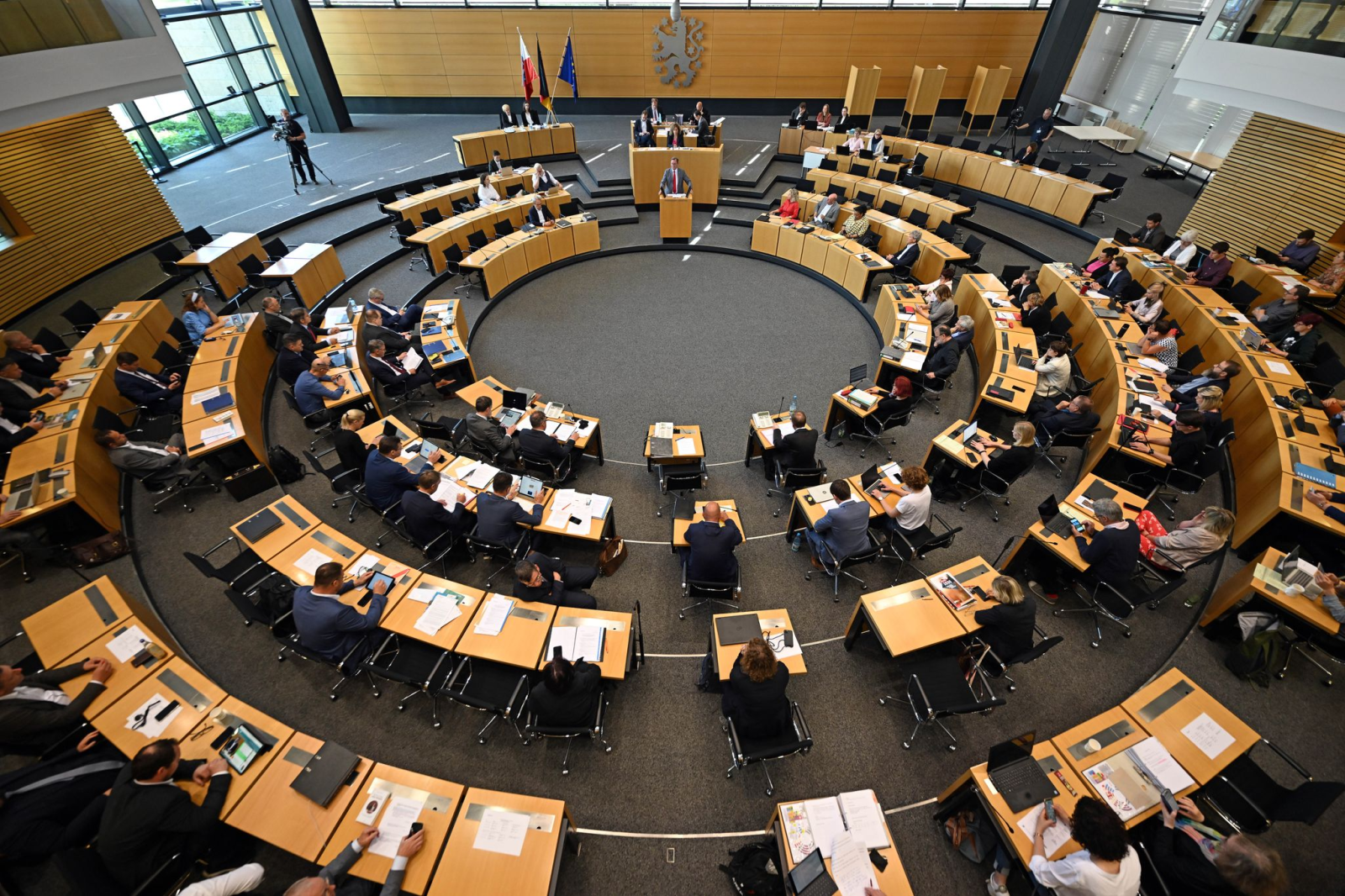 Ein Blick in den Thüringer Landtag (Archivbild)., © Martin Schutt/dpa