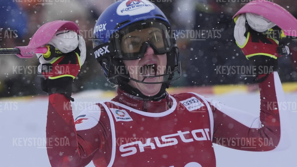 Oesterreichischer Doppelsieg im Slalom von Are, © Keystone Oesterreichischer Doppelsieg im Slalom von Are, © Keystone