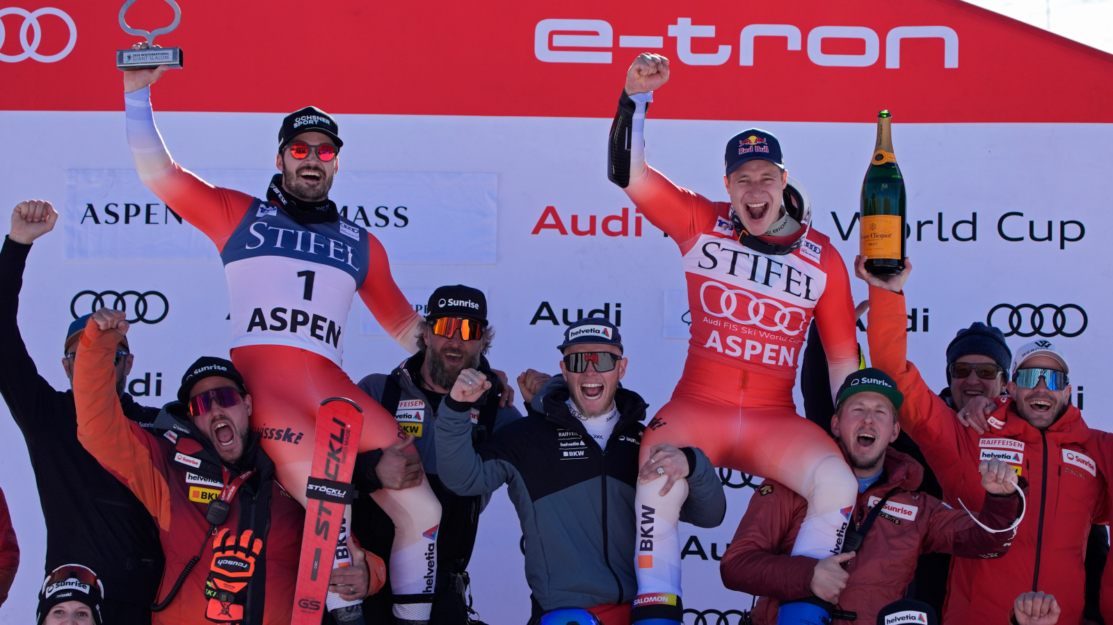 Schweizer Doppelerfolg in Aspen, © Keystone/SDA
