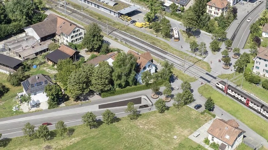 © Visualisierung der geplanten Unterführung bei der Kaltenbacherstrasse. Quelle: Kanton Schaffhausen. © Visualisierung der geplanten Unterführung bei der Kaltenbacherstrasse. Quelle: Kanton Schaffhausen.