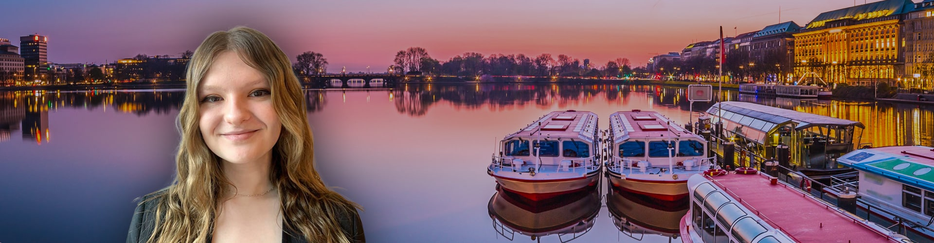 Mädchen in Vordergrund im Hintergrund die Alster, © Shutterstock