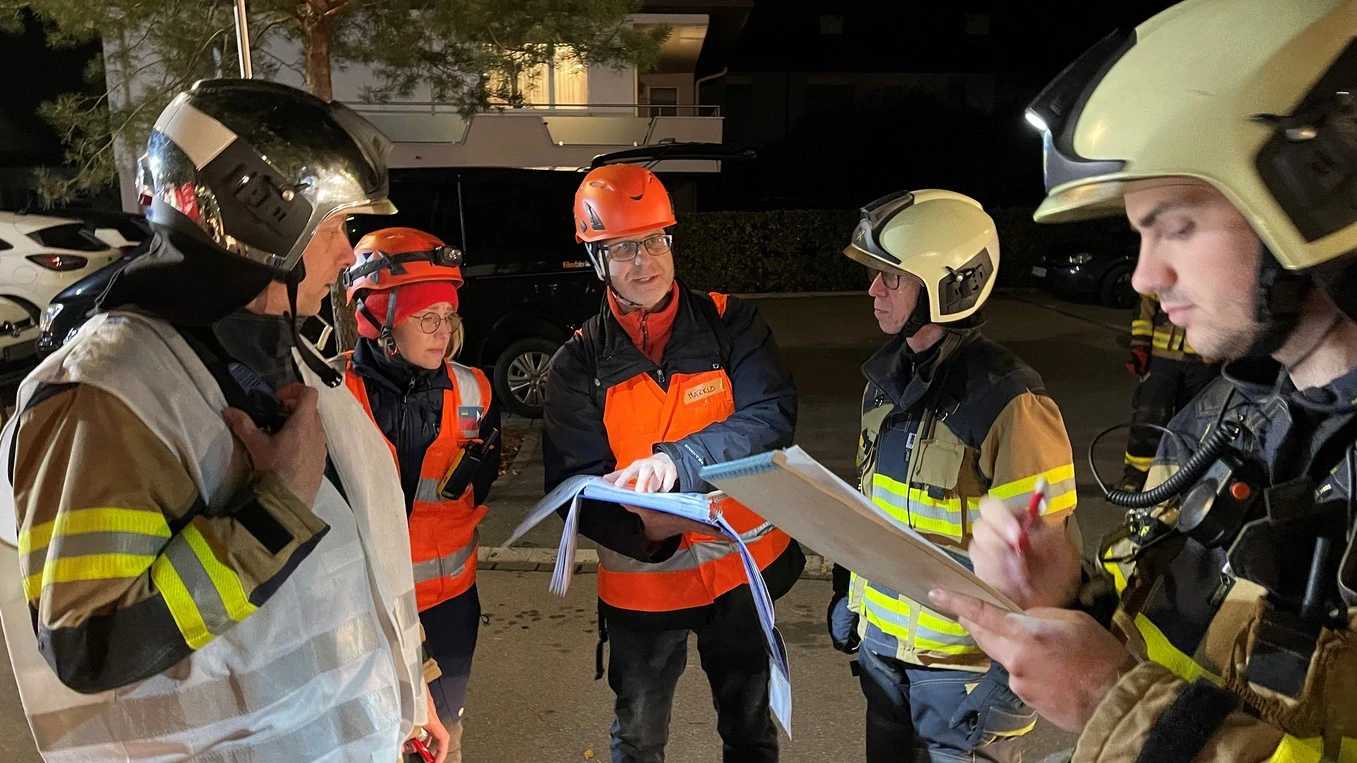 Gelungene Übung der Feuerwehr Balzers, © IKR Gelungene Übung der Feuerwehr Balzers, © IKR