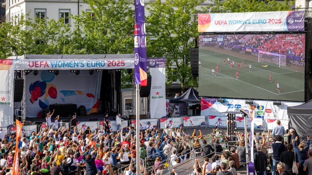 Positive Halbzeitbilanz zur Frauen-EM in Basel, © bs.ch Positive Halbzeitbilanz zur Frauen-EM in Basel, © bs.ch