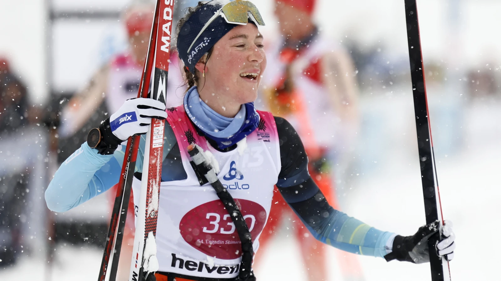 Französin Veyre nun doch Siegerin des Engadiners, © Keystone Französin Veyre nun doch Siegerin des Engadiners, © Keystone