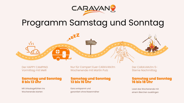 CARAVAN.fm Programm Samstag und Sonntag