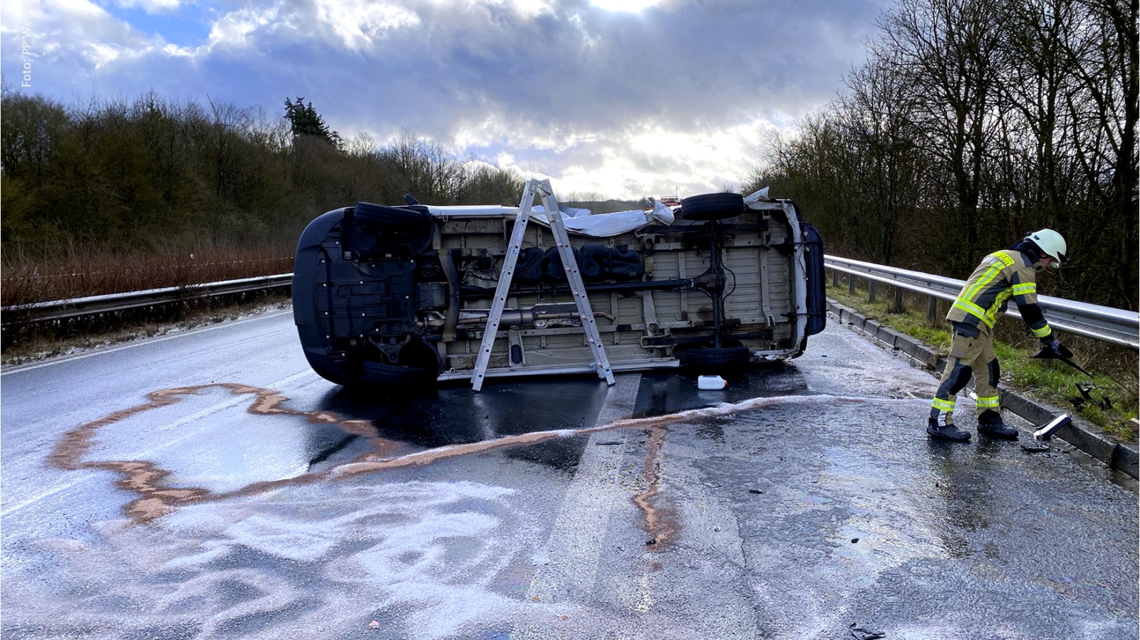 Rheinland-Pfalz: Kar, Buzlanma ve Taşkın Uyarısı, © Foto: Polizeipräsidium Westpfalz/dpa