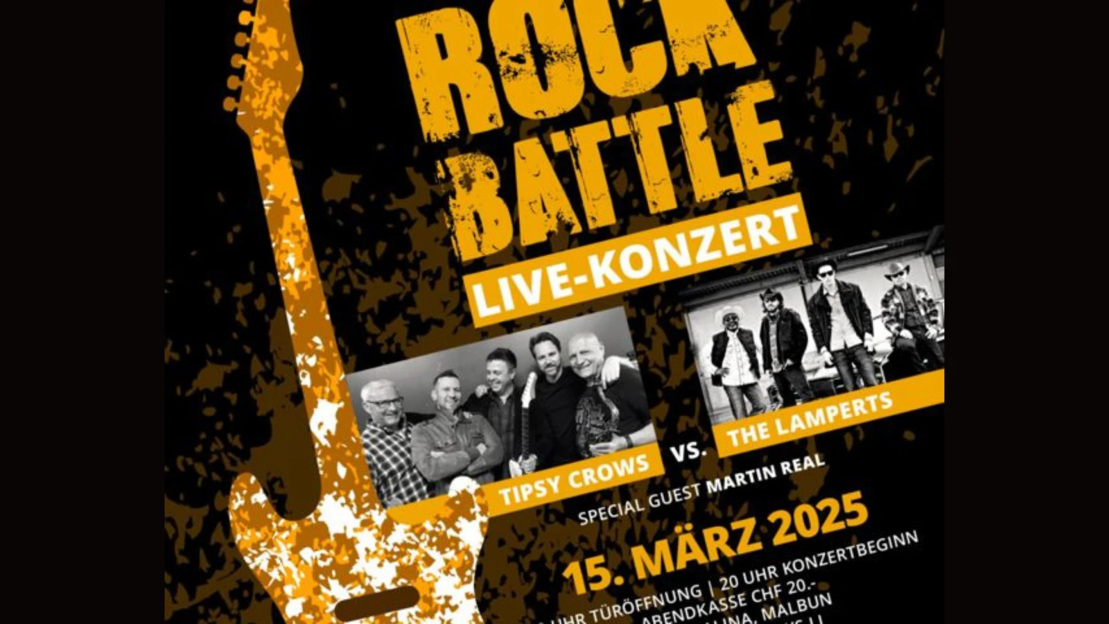 4. Rock-Battle live: „Tipsy Crows vs. The Lamperts“ , © ZVG 4. Rock-Battle live: „Tipsy Crows vs. The Lamperts“ , © ZVG
