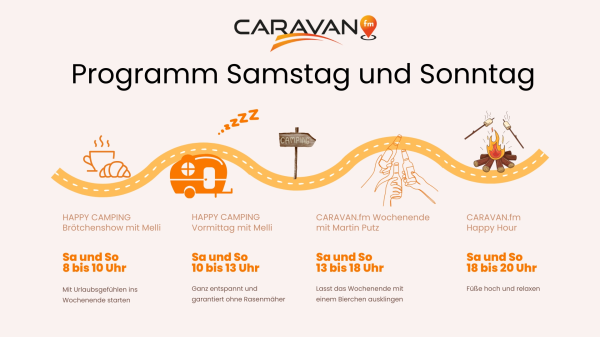 CARAVAN.fm Programm Samstag und Sonntag
