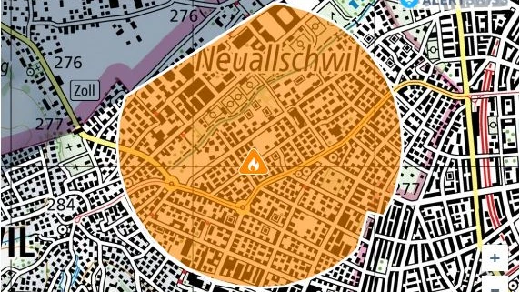 Dachstock-Brand in Allschwil, © alert.swiss Dachstock-Brand in Allschwil, © alert.swiss