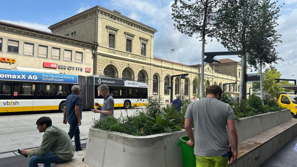 Grossstadtrats-Mitglieder fordern mehr Grünfläche am Bahnhof, © Radio Munot