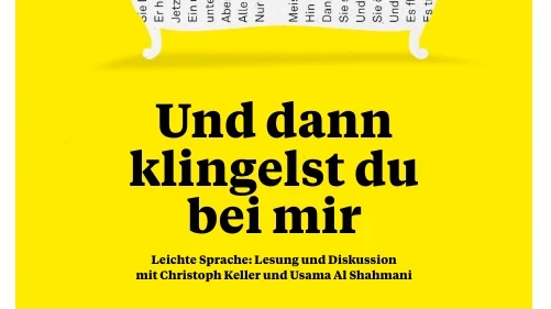 Und dann klingelst du bei mir: Lesung und Diskussion mit Chrisoph Keller und Usama Al Shahmani , © Gasometer Und dann klingelst du bei mir: Lesung und Diskussion mit Chrisoph Keller und Usama Al Shahmani , © Gasometer