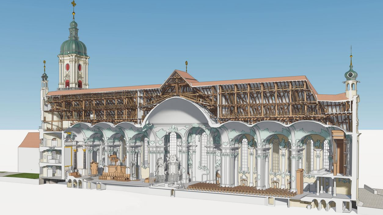 Stiftsbezirk St. Gallen als 3D-Modell , © ZVG