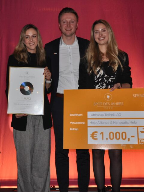 Spot des Jahres mit den Siegern Lufthansa Technik, © more Marketing