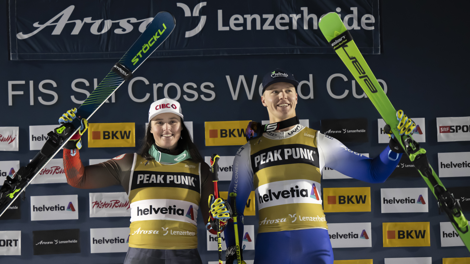 Skicrosser erneut neben dem Podest, © Keystone / Jean-Christophe Bott