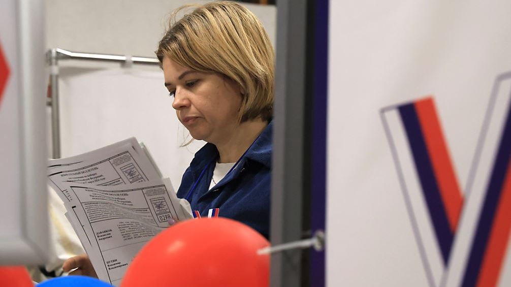 Rekordergebnis für Putin bei Präsidentschaftswahl, © Uncredited/AP/dpa