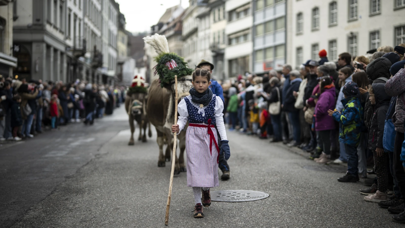 Der Olma-Umzug zieht über 40'000 Menschen an, © KEYSTONE/Gian Ehrenzeller Der Olma-Umzug zieht über 40'000 Menschen an, © KEYSTONE/Gian Ehrenzeller