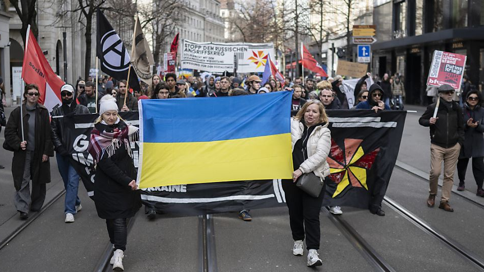 Proteste in Zürich gegen Ukraine-Krieg , © Keystone-SDA