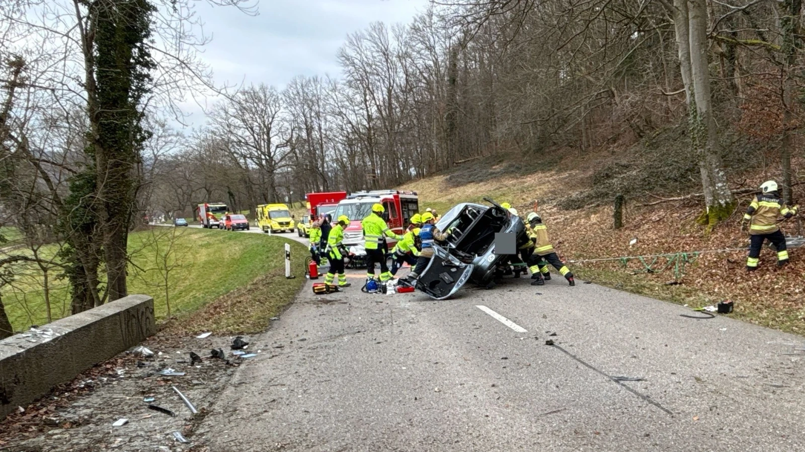 Verkehrsunfall in Metzerlen , © Polizei Kanton Solothurn Verkehrsunfall in Metzerlen , © Polizei Kanton Solothurn