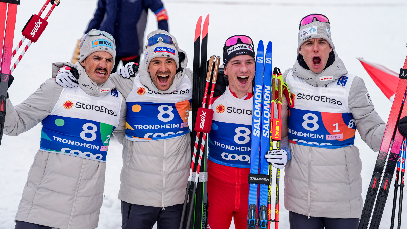 WM-Silber für die Schweizer Männer-Staffel, © EPA/Lise Åserud NORWAY OUT