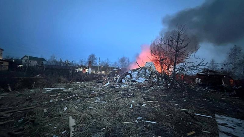 Offenbar ukrainischer Drohnenangriff auf Russland, © Reuters Andrei Vorobyov