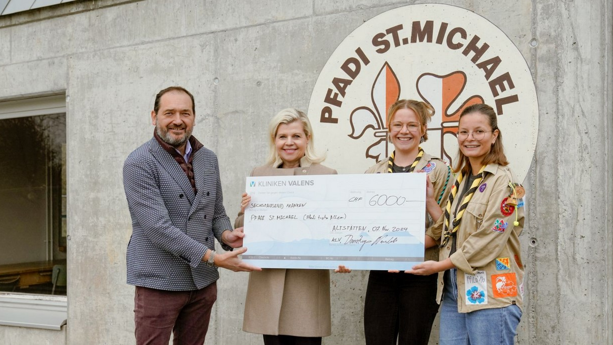 Kliniken Valens übergeben Spende&nbsp;von 6000 Franken, © Kliniken Valens