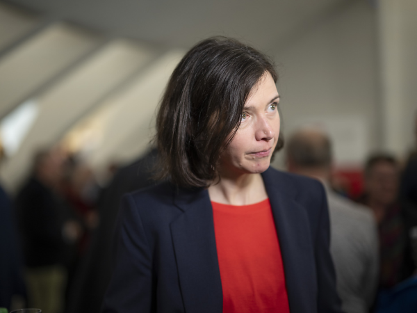 Bettina Surber (SP) soll auch im zweiten Wahlgang versuchen, den Regierungsratssitz ihres Parteikollegen Fredy Fässler zu verteidigen., © Keystone / SDA