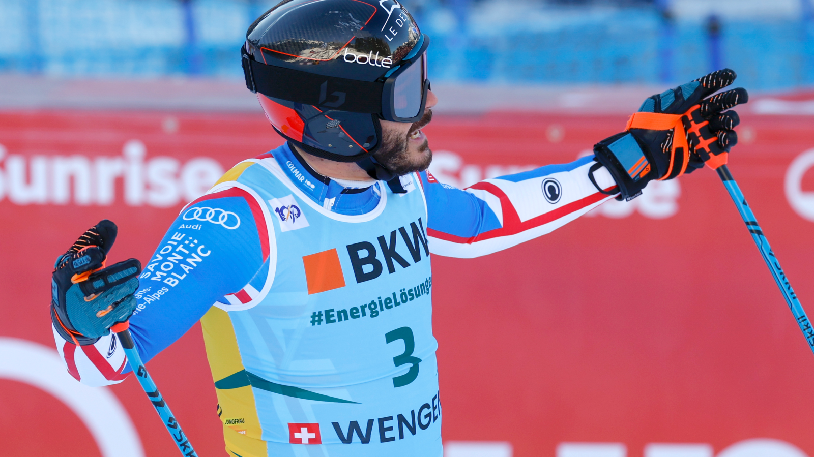 Sarrazin bezwingt Odermatt im Super G, © Bild: Keystone-sda