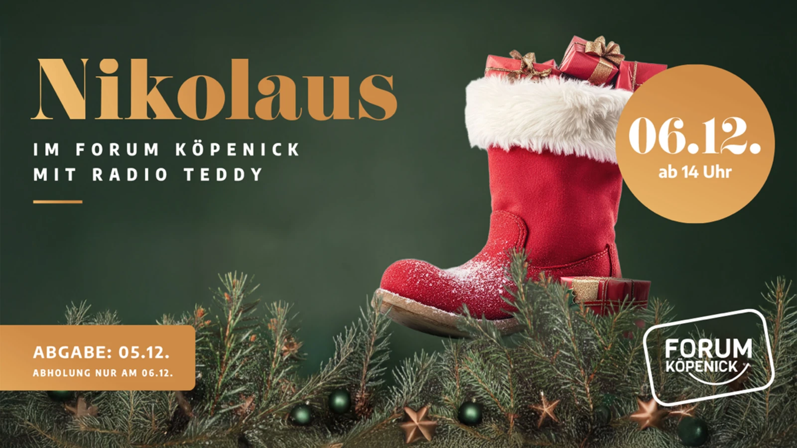 Radio TEDDY Livesendung im Forum Köpenick am Nikolaustag Radio TEDDY Livesendung im Forum Köpenick am Nikolaustag