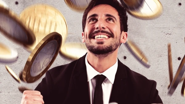 Mann im Geldregen, © Shutterstock Mann im Geldregen, © Shutterstock