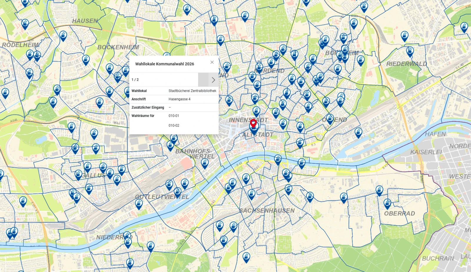 Frankfurt’ta 2026 Yerel Seçimleri İçin Seçim Bölgeleri Haritası Yayınlandı, © Stadt-Frankfurt-am-Main Frankfurt’ta 2026 Yerel Seçimleri İçin Seçim Bölgeleri Haritası Yayınlandı, © Stadt-Frankfurt-am-Main